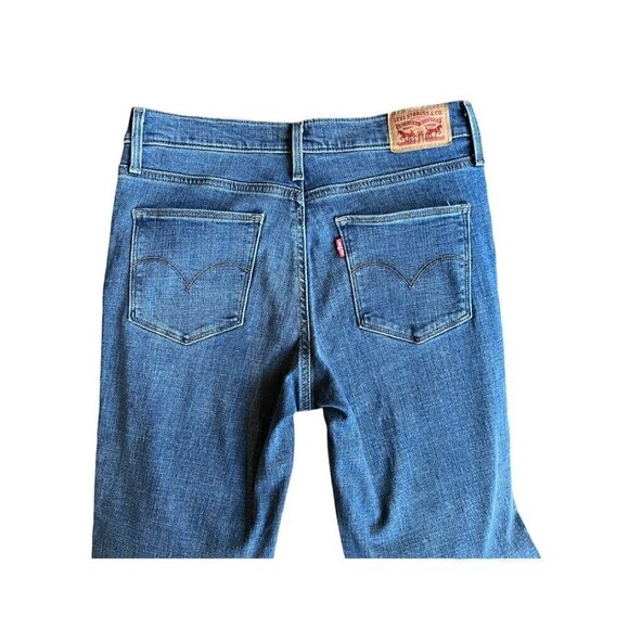 Women's Levi's Slimming Straight Fit Retro Stretch Denim Blue Jeans Size 29/30 - Picture 10 of 12